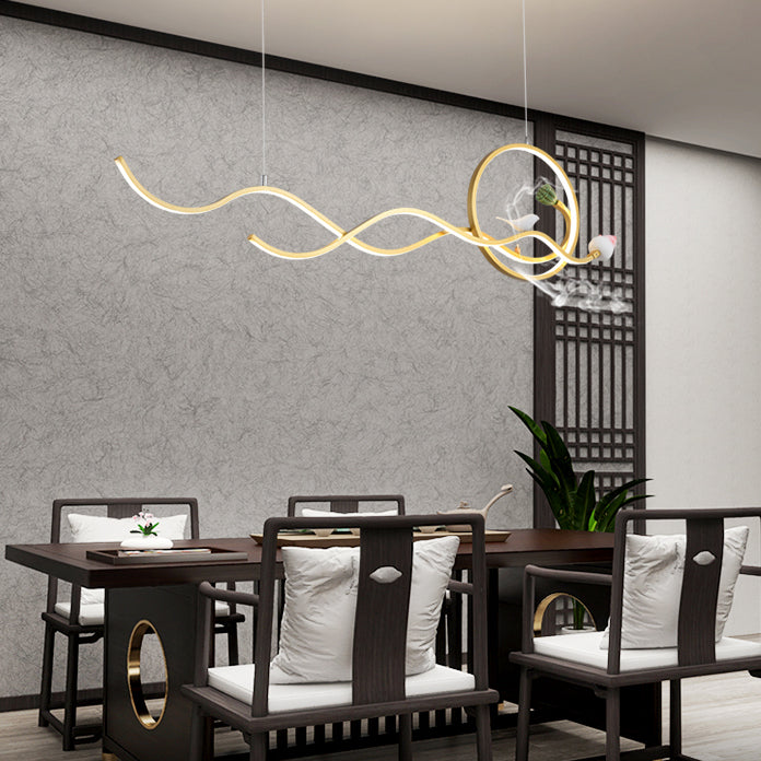 Modern Island Lighting Resin 3-Light Chandelier Light Fixture for Office