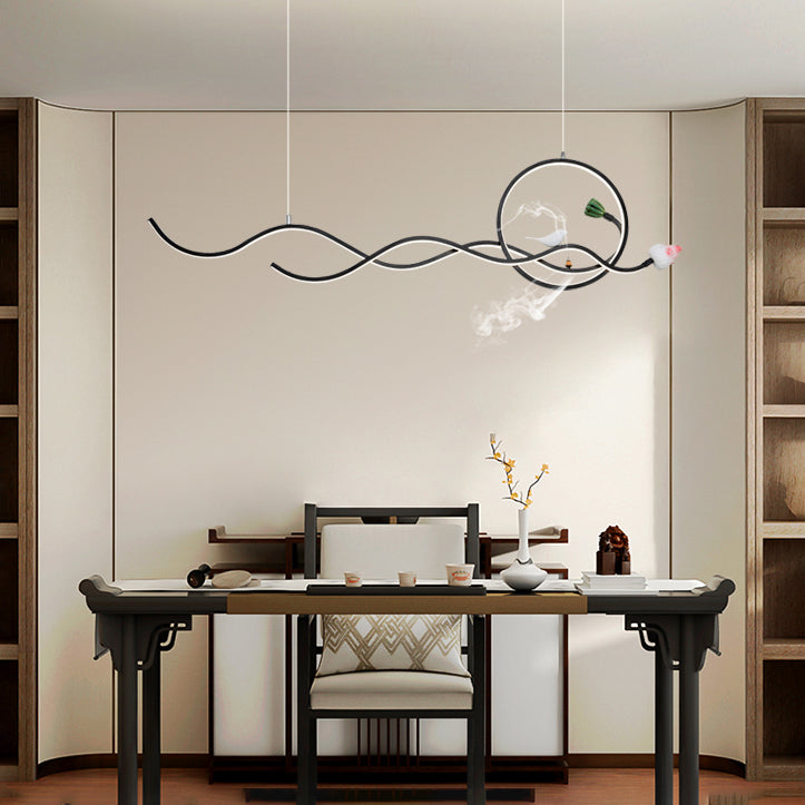 Modern Island Lighting Resin 3-Light Chandelier Light Fixture for Office