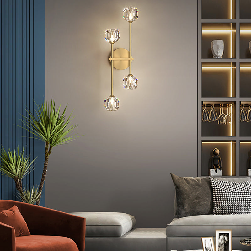 Tombra geométrica Multi-luz Media Maledia Moderna Medida de pared de la pared de la pared en oro