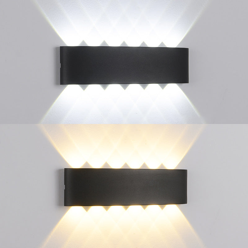 Contemporary Style Geometric Wall Mounted Light Metal 12 Lights Wall Washer Sconce