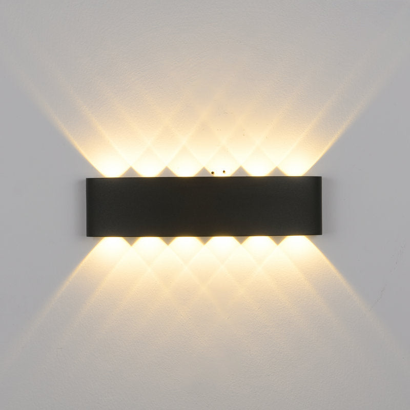 Contemporary Style Geometric Wall Mounted Light Metal 12 Lights Wall Washer Sconce