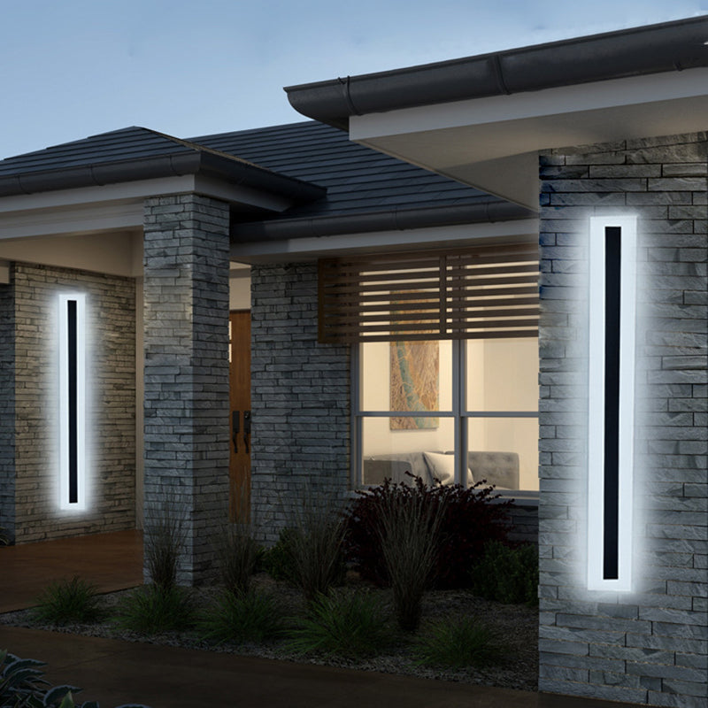 Lámparas de pared lineales de estilo contemporáneo 1 Metal 1 luces montadas en la pared ligera