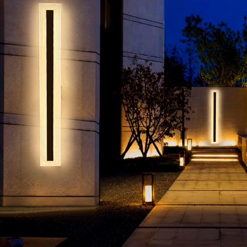 Lámparas de pared lineales de estilo contemporáneo 1 Metal 1 luces montadas en la pared ligera