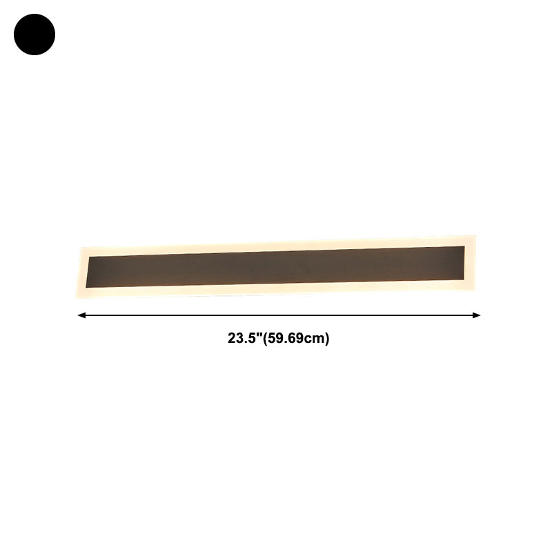 Lámparas de pared lineales de estilo contemporáneo 1 Metal 1 luces montadas en la pared ligera