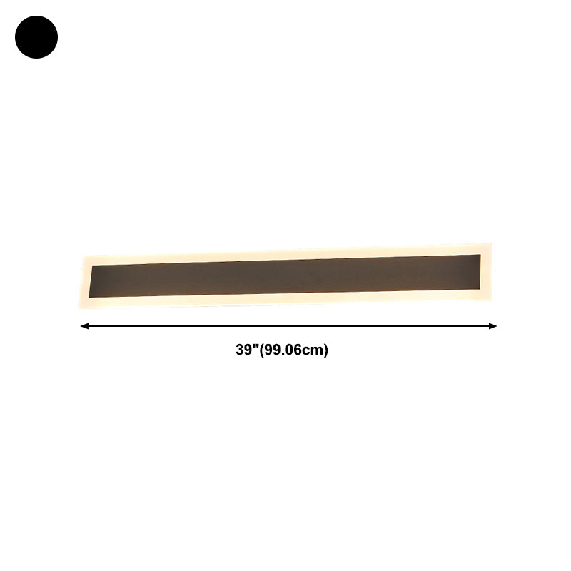 Lámparas de pared lineales de estilo contemporáneo 1 Metal 1 luces montadas en la pared ligera