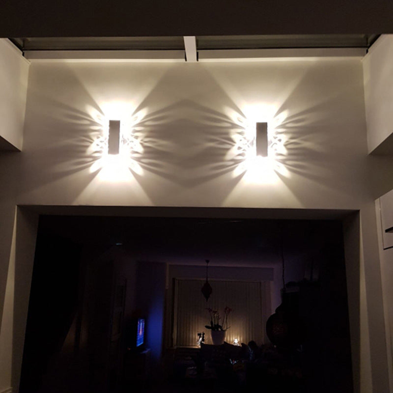 Contemporáneo de lámpara rectangular lámpara de metal 2 luces LED MALED MALED