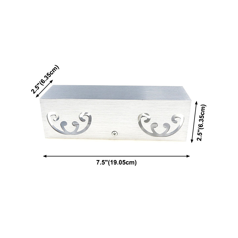 Contemporáneo de lámpara rectangular lámpara de metal 2 luces LED MALED MALED