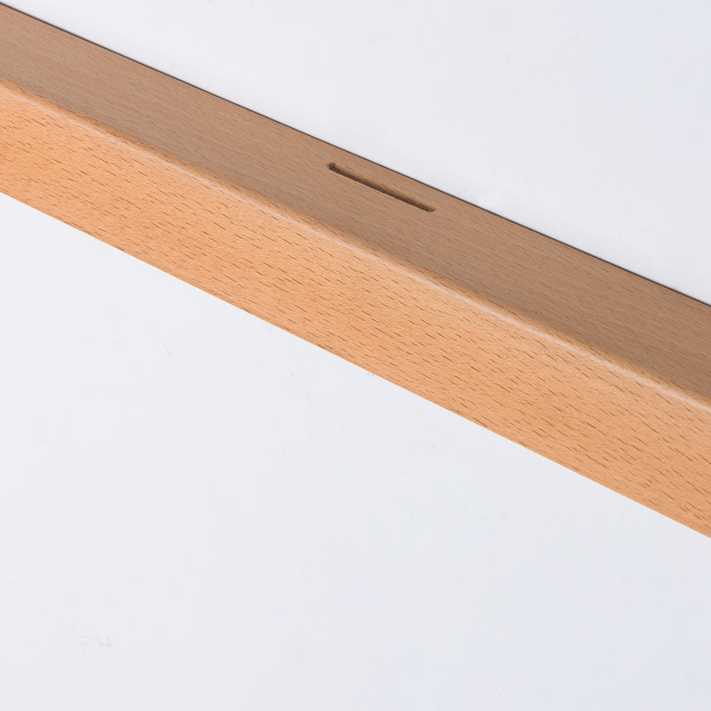 1 Light Wood Linear Wall Lighting Modern Style Wall Mounted Light Fixture in Brown