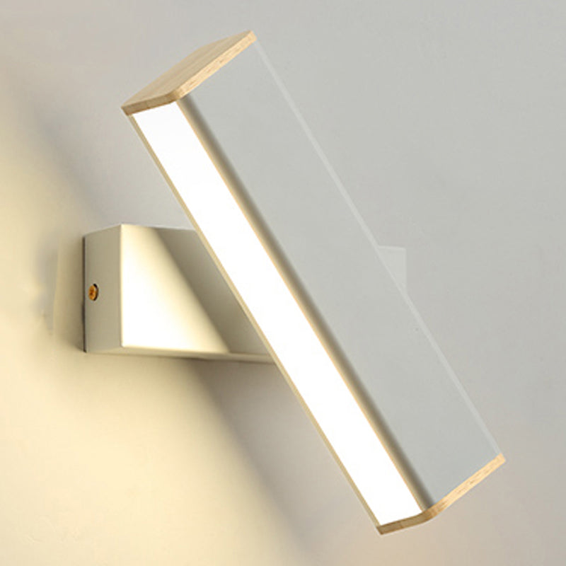 Single Light Metal Rectangular Wall Lighting Modern Style Wall Mounted Light Fixture