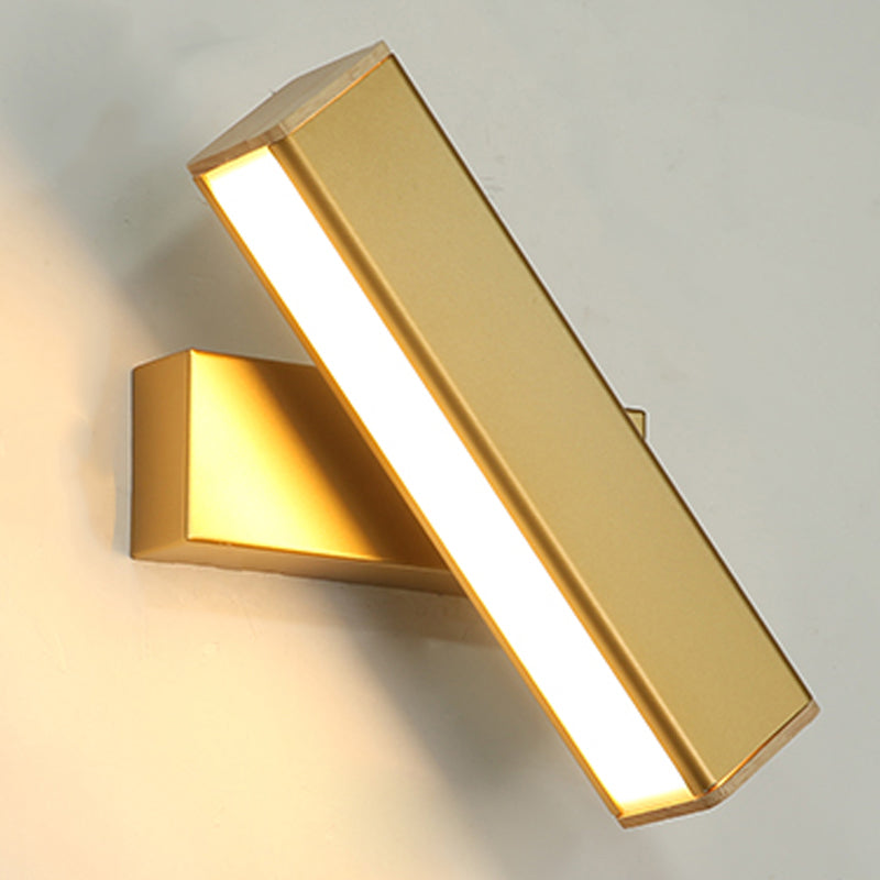 Single Light Metal Rectangular Wall Lighting Modern Style Wall Mounted Light Fixture