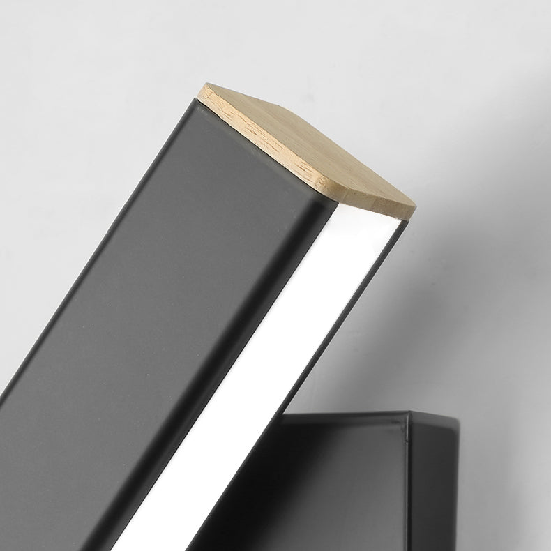 Iluminación de pared rectangular de metal simple de luz de estilo moderno lámpara montada en la pared