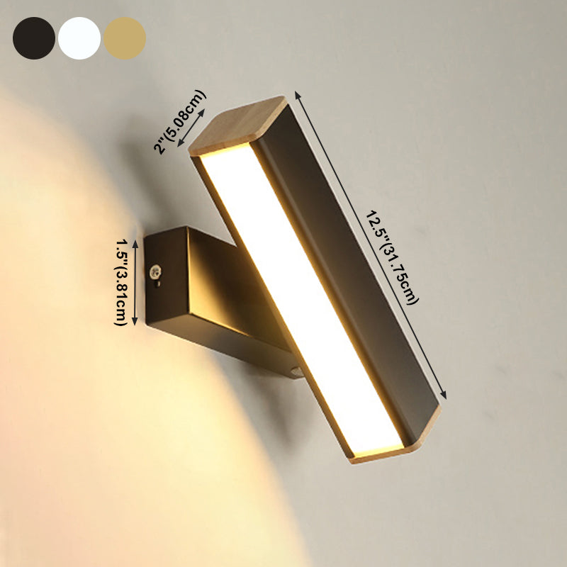 Iluminación de pared rectangular de metal simple de luz de estilo moderno lámpara montada en la pared