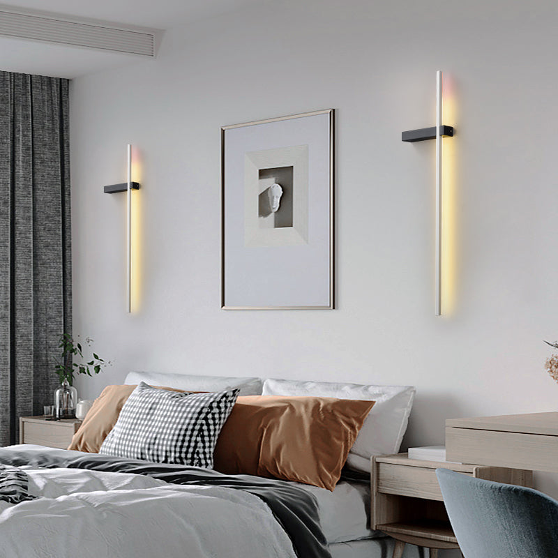 1 Light Metal Linear Wall Lighting Modern Style Wall Mounted Light Fixture