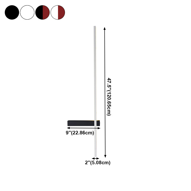 1 Light Metal Linear Wall Lighting Modern Style Wall Mounted Light Fixture