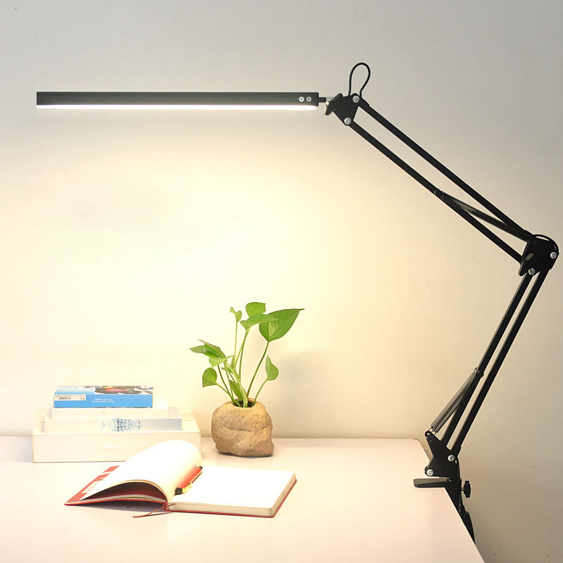 Lampada da scrivania a LED di apprendimento moderno in metallo lampada da tavolo singolo per camera da letto