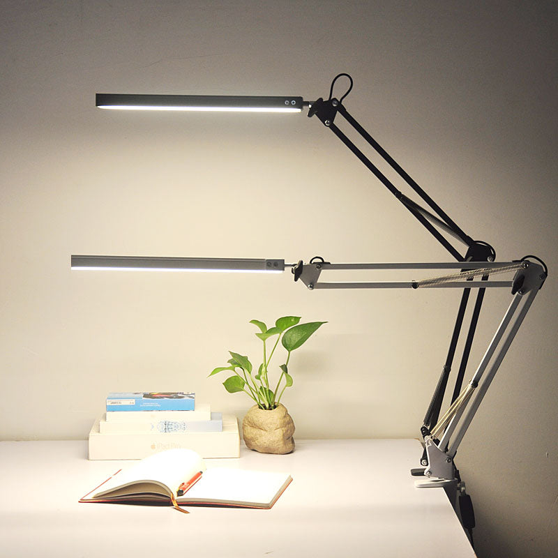 Lampada da scrivania a LED di apprendimento moderno in metallo lampada da tavolo singolo per camera da letto