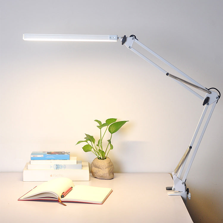 Lampada da scrivania a LED di apprendimento moderno in metallo lampada da tavolo singolo per camera da letto