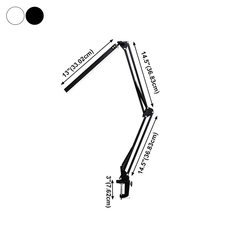 Lampada da scrivania a LED di apprendimento moderno in metallo lampada da tavolo singolo per camera da letto