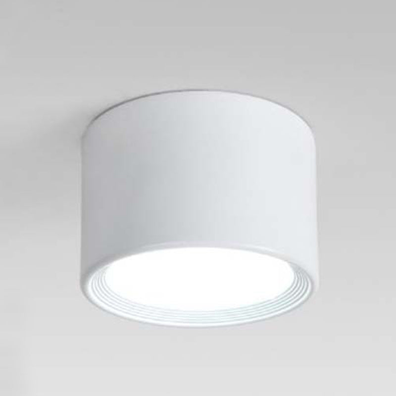 Cylinder Shape LED Ceiling Lamp Modern Iron 1 Light Flush Mount for Corridor Living Room