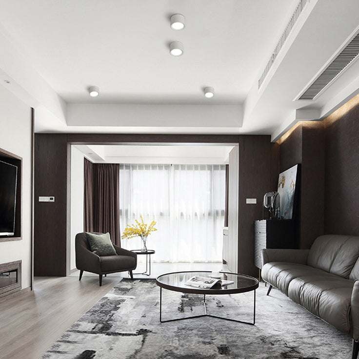 Cylinder Shape LED Ceiling Lamp Modern Iron 1 Light Flush Mount for Corridor Living Room
