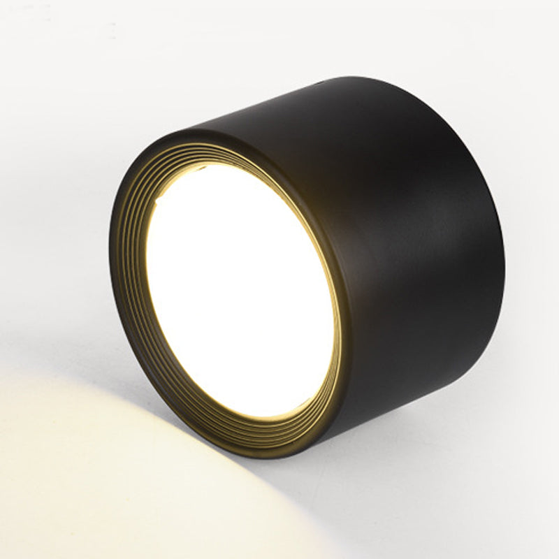 Plafonnier LED en forme de cylindre en fer moderne, 1 lumière, encastré pour couloir, salon