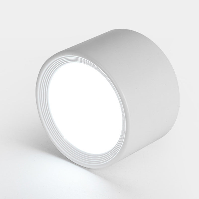 Plafonnier LED en forme de cylindre en fer moderne, 1 lumière, encastré pour couloir, salon