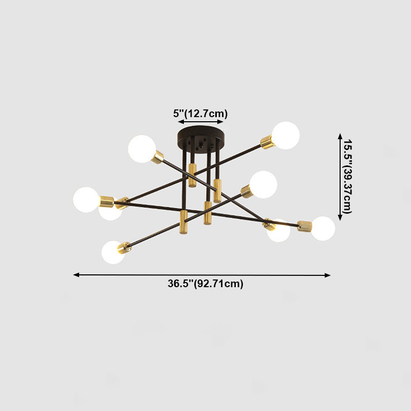 Black Hanging Pendant Lights Modern Metal Hanging Lamps for Living Room