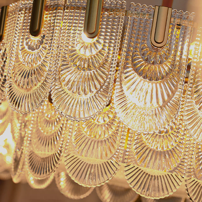 Copper Tiered Glass Ceiling Pendant Contemporary Ceiling Lighting Fixtures