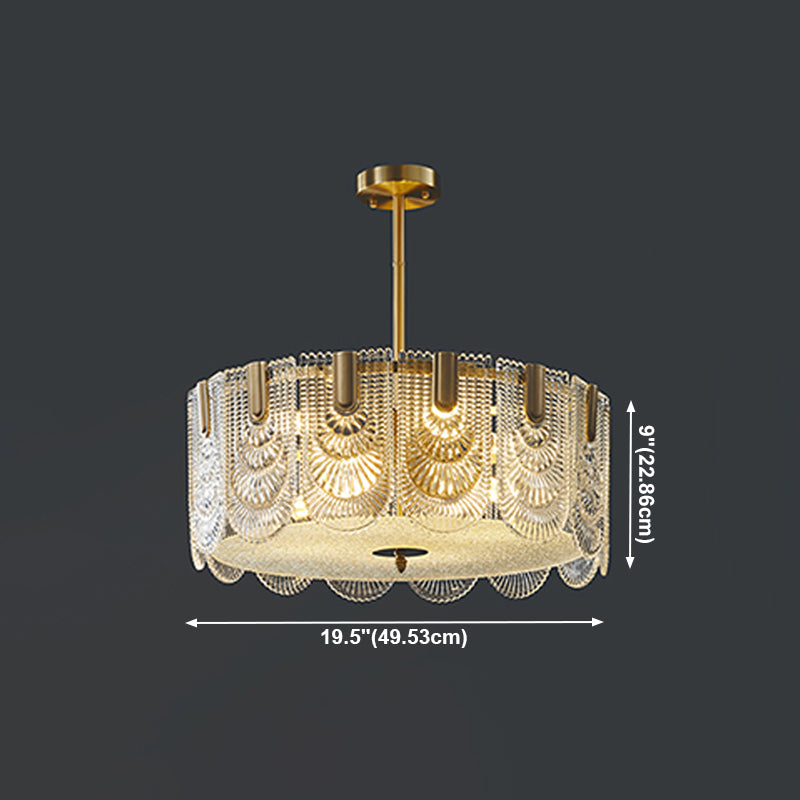 Copper Tiered Glass Ceiling Pendant Contemporary Ceiling Lighting Fixtures