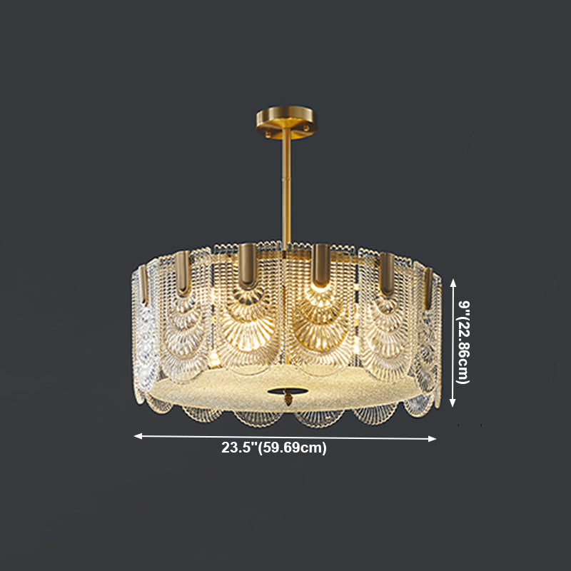 Copper Tiered Glass Ceiling Pendant Contemporary Ceiling Lighting Fixtures