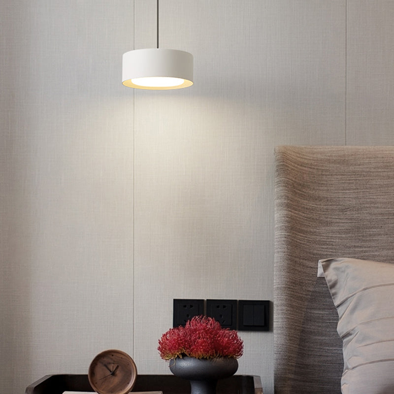 Acryl cirkelvormige ledhanglamp in moderne beknopte stijl smeedijzeren hanglampje voor slaapkamer