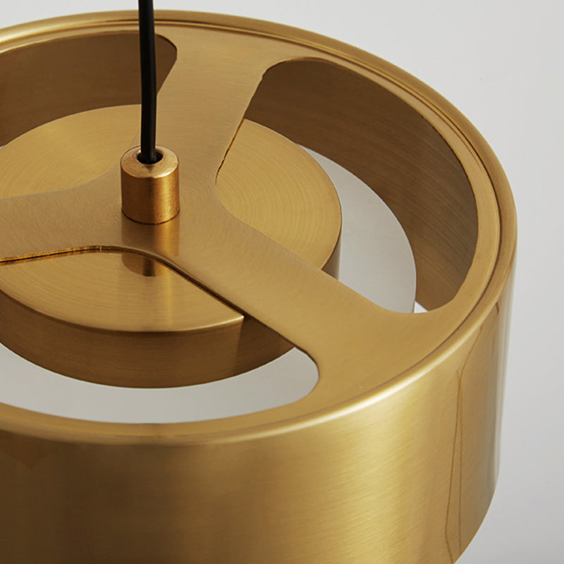 Acryl cirkelvormige ledhanglamp in moderne beknopte stijl smeedijzeren hanglampje voor slaapkamer