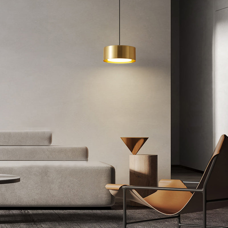 Acryl cirkelvormige ledhanglamp in moderne beknopte stijl smeedijzeren hanglampje voor slaapkamer