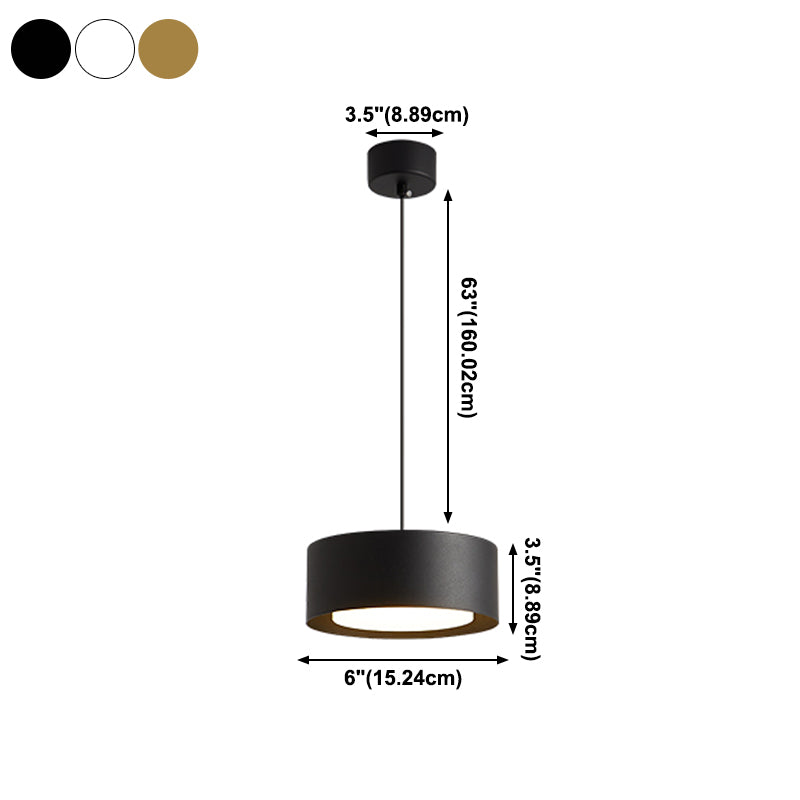 Acryl cirkelvormige ledhanglamp in moderne beknopte stijl smeedijzeren hanglampje voor slaapkamer