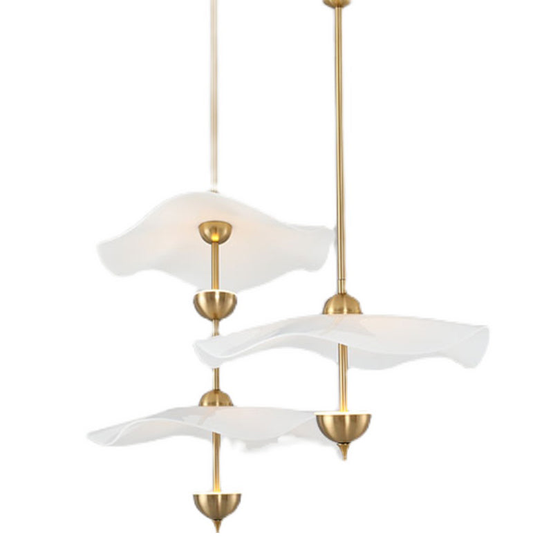 Lampada appesa a LED in bronzo acrilico nella moderna luce a sospensione in metallo elettroplato in stile creativo