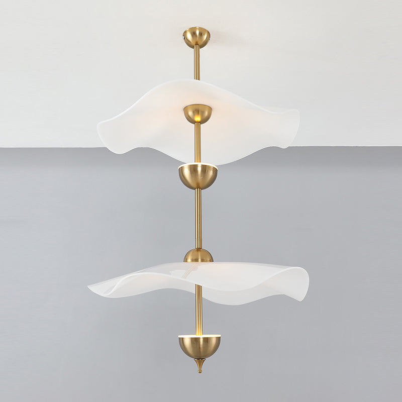 Lampada appesa a LED in bronzo acrilico nella moderna luce a sospensione in metallo elettroplato in stile creativo