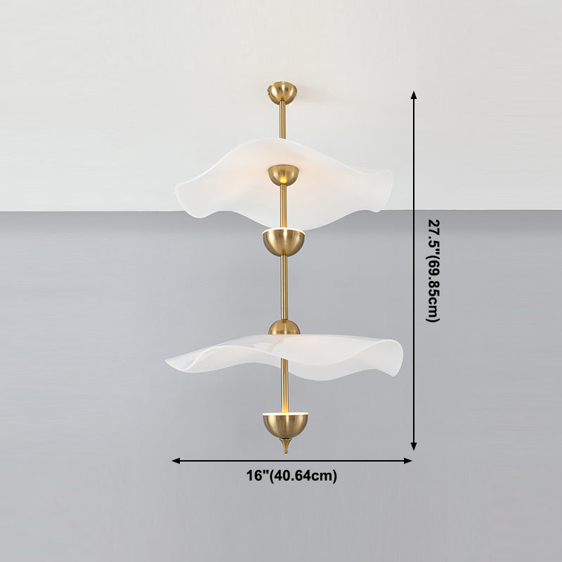 Lampada appesa a LED in bronzo acrilico nella moderna luce a sospensione in metallo elettroplato in stile creativo
