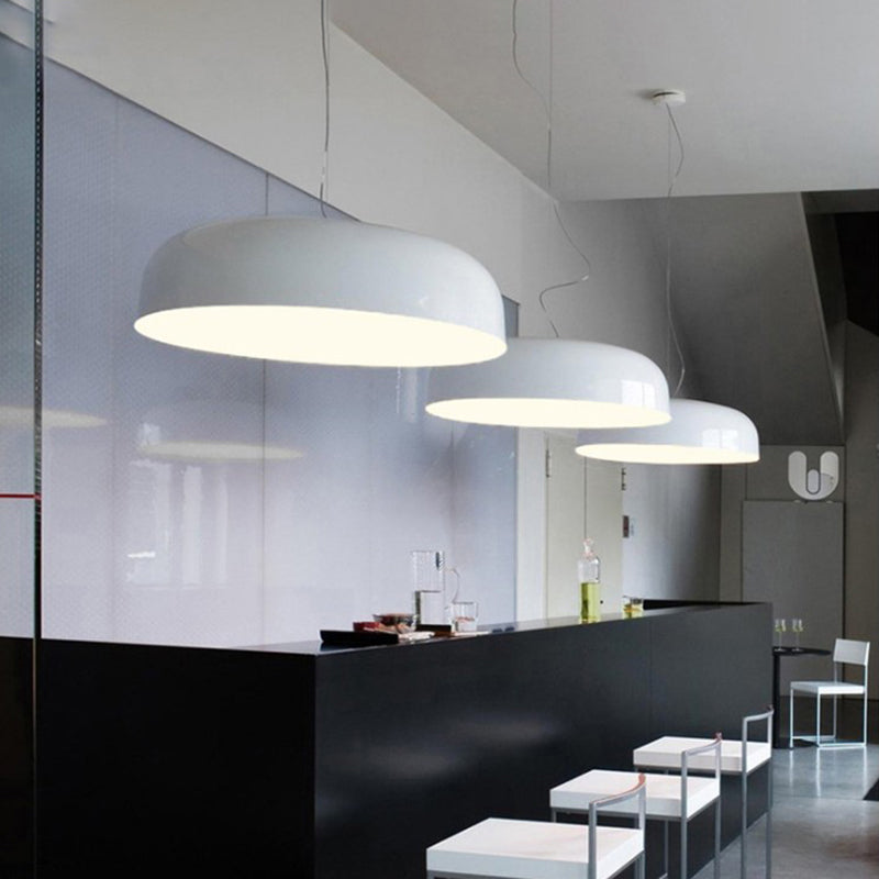 Postmodern Style Bowl Shade Hanging Light Metal 2 Light Pendant Lamp for Study