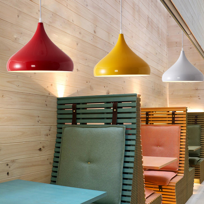 Metalen pot cover Hanging Lights Modern Macaron Style 1 Head Hanging Mount Mount Fecture voor Cafe