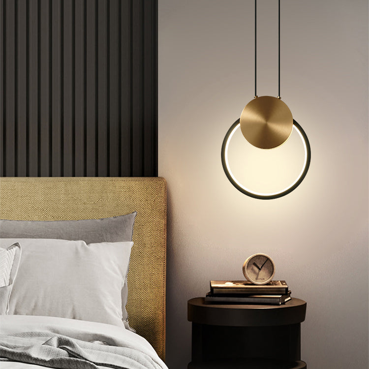 Pendard artistique artistique moderne Copper Copper linéaire lampe suspendue avec une teinte acrylique