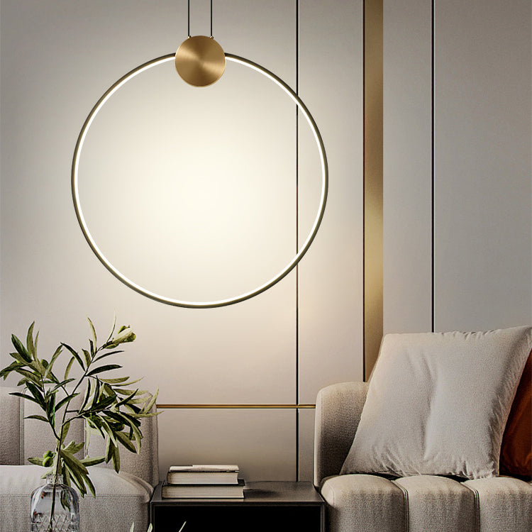 Pendard artistique artistique moderne Copper Copper linéaire lampe suspendue avec une teinte acrylique