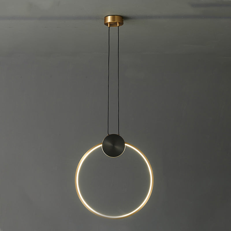 Pendard artistique artistique moderne Copper Copper linéaire lampe suspendue avec une teinte acrylique