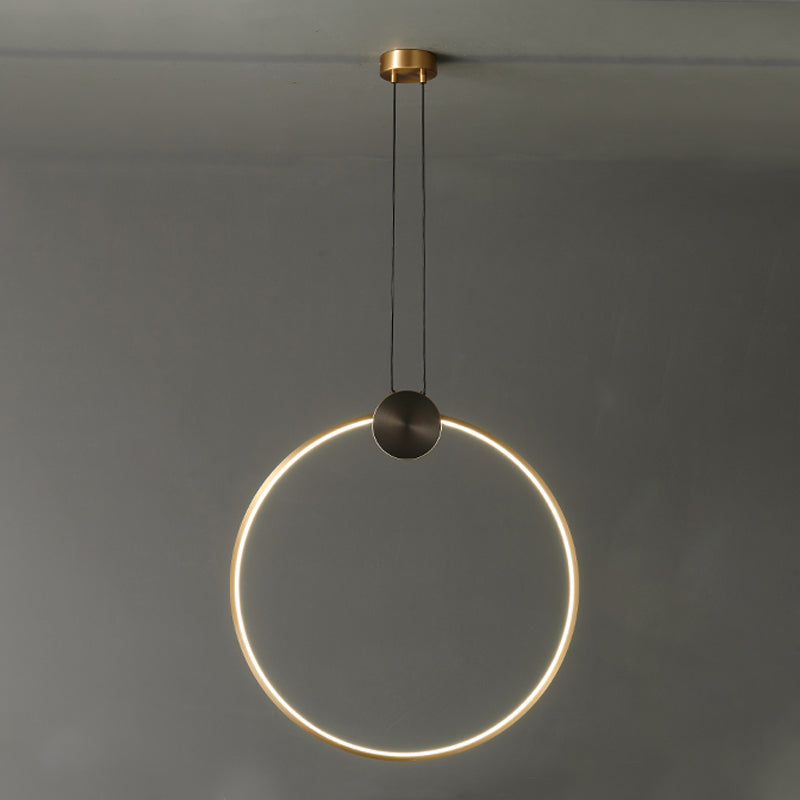 Pendard artistique artistique moderne Copper Copper linéaire lampe suspendue avec une teinte acrylique