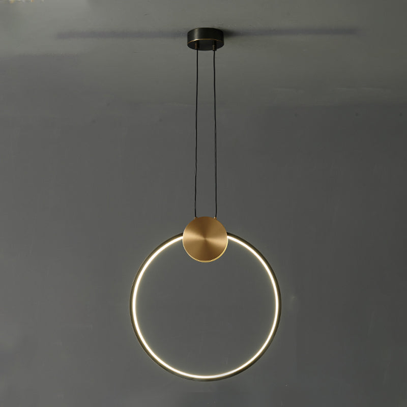 Pendard artistique artistique moderne Copper Copper linéaire lampe suspendue avec une teinte acrylique