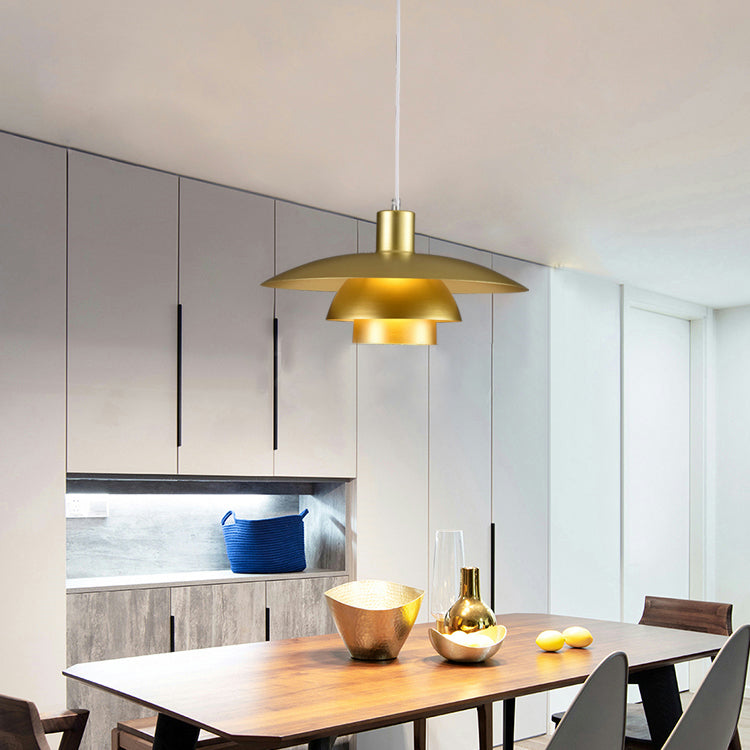 Lámpara colgante geométrica de aluminio nórdico moderno para el comedor para comedor