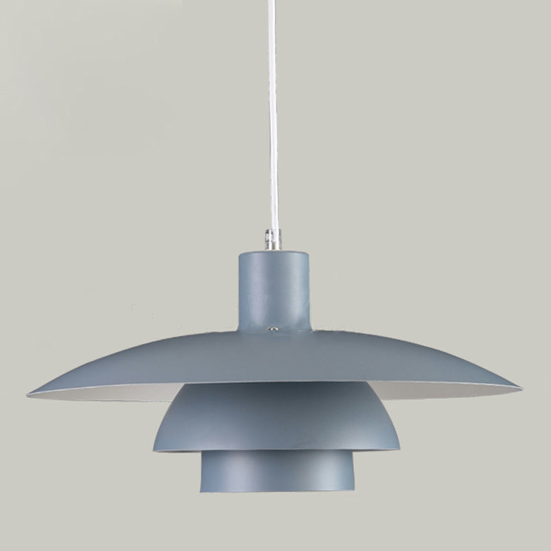 Moderne Noordse macaron hangende lamp Aluminium geometrische hanger licht voor eetkamer