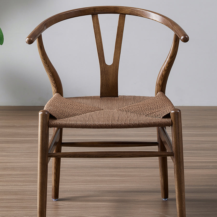 Traditionele stijl Ash houten stoel vork bot aan de achterkant eetkamerstoel