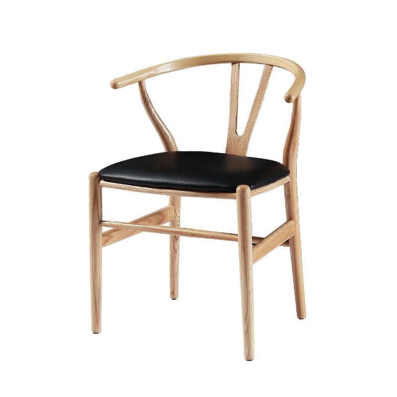 Traditionele stijl Ash houten stoel vork bot aan de achterkant eetkamerstoel