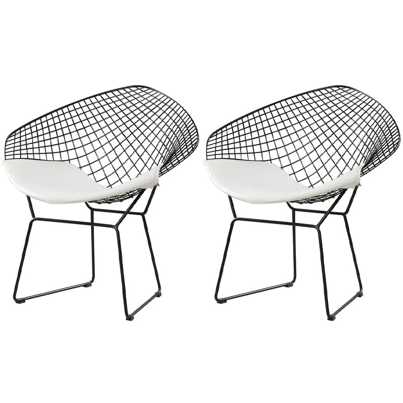 Sillas laterales de comedor escandinavas, sillas de comedor con respaldo cruzado de cuero PU para el hogar