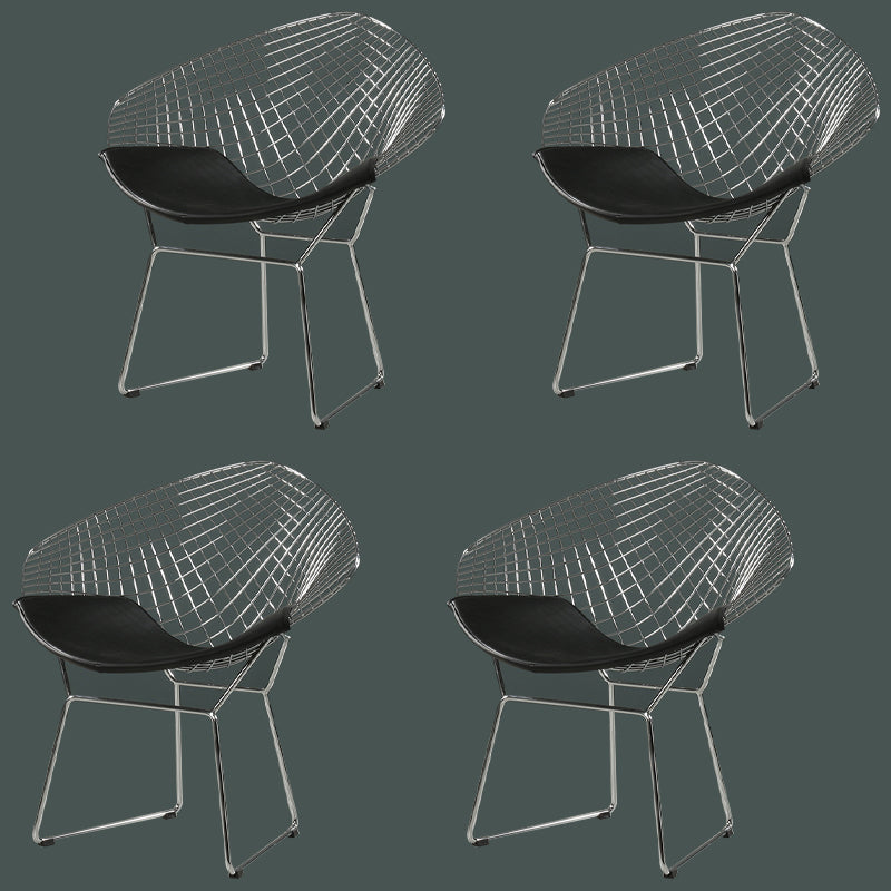Sillas laterales de comedor escandinavas, sillas de comedor con respaldo cruzado de cuero PU para el hogar